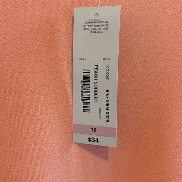 Worthington Woman peach ruffle top size XL - Picture 3 of 6